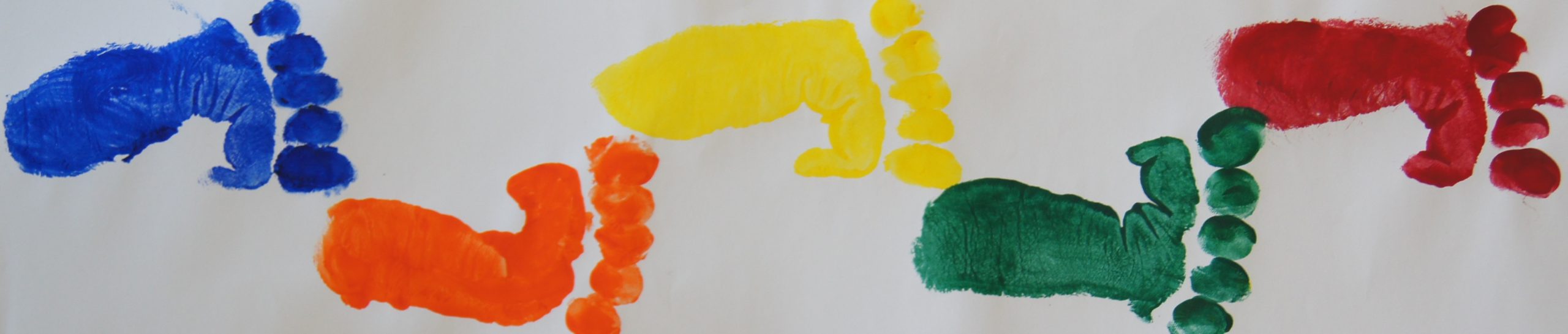 Photo of colourful footprints